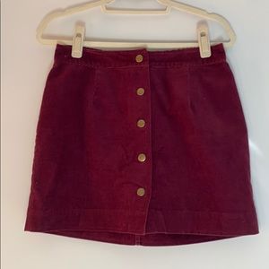 NWT Red/Maroon Corduroy Skirt Old Navy